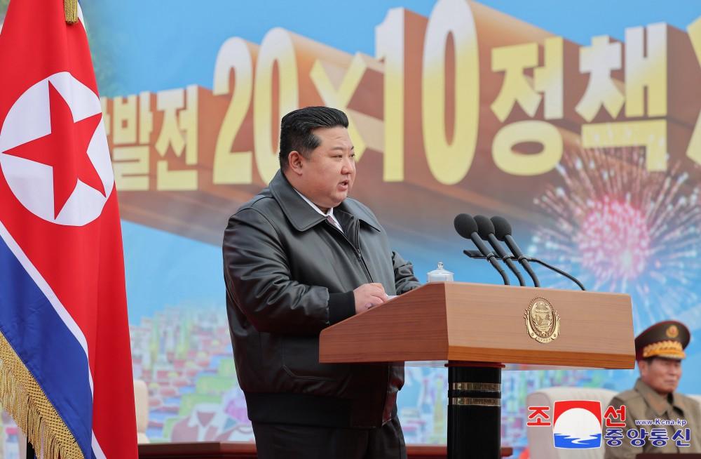 Respected Comrade Kim Jong Un Attends Inauguration